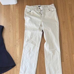 DL 1961 Women’s Cream Straight-Leg Jeans 29